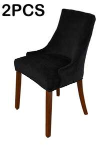 2pcs Silver Fox Plush Armchair Covers, Solid Color Dust-Proof & Wear-Resistant Dining Chair Slipcovers, Suitable For Dining Room, Living Room, Bedroom, Hotel, Home Decor, All Seasons - Multicolor - View 13