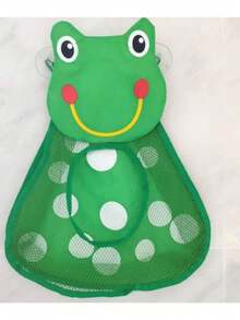 1pc Cute Animal Design Fabric Wall Hanging Storage Bag With Suction Cups For Bathroom Water Toy Organizer Bathing Supplies Basket - Multicolor - View 3