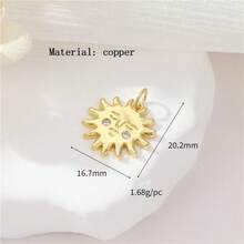 1件铜质时尚高端恶魔之眼个性化嘻哈吊坠，DIY手链项链耳环首饰配件 - 彩色 - 查看 6