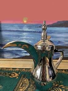 Stainless Steel Middle Eastern Pot, Arabic Coffee Pot, Warm Water Kettle, Tea Pot, Palace Pot - Multicolor - View 2