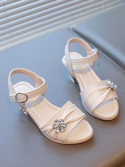 1 Pair Girls' Fashion Shallow Leather Shoes, Roman Sandals, Slip-On Shoes, Anti-Kick Baby Shoes, Non-Slip Toddler Shoes, Soft Bottom Walking Shoes, Breathable Mary Jane Shoes, Plus Size Children, Outdoor Durable Beach Sports Travel Walking Shoes, Fashion Princess Shoes, School Student Shoes, Running Shoes, Stage Shoes, Suitable For Spring, Summer, Autumn Daily Wear