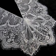 3 metros/paquete de encaje de pestañas, adecuado para mantel, decoración de ropa, decoración de boda, manualidades DIY - Negro - Ver 12