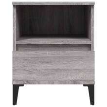 vidaXL Mesas de cabecera 2 unidades Sonoma gris 40x35x50 cm - Gris - Ver 6