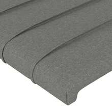 vidaXL Kopfteil Dunkelgrau 160x5x118/128 cm Stoff - Grau - Übersicht 4