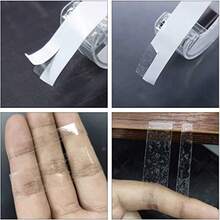 Cinta Doble Cara Para Ropa, 3PCS De 5m Cinta Adhesiva Doble Cara Transparente Para Cuerpo y Piel, Cinta Adhesiva Extra Fuerte Porttil Con Cortador, Cinta Doble Cara Para Telas, Vestidos - como se muestra en la figura - Ver 4