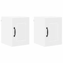 vidaXL Armoire de cuisine avec étagère 2 pcs Blanc 30 x 31 x 40 cm - Blanc - Voir 2
