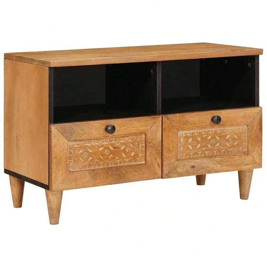 vidaXL TV Unites Marron Clair 70 x 33 x 46 cm Legno d'ingénierie - Castano - Visualizzare 1