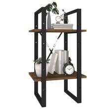 vidaXL Biblioteca 2 niveles Chêne brun 40x30x70 cm madera de ingeniería - Marrón - Ver 4