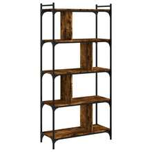 Bibliothèque vidaXL 5 niveaux, blanc fumé, 76 x 32 x 158 cm, bois ingénierie - Tabac - Voir 6