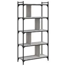 vidaXL Bibliothèque 5 ebenex sonoma gris 76x32x158 cm - Gris - Voir 6