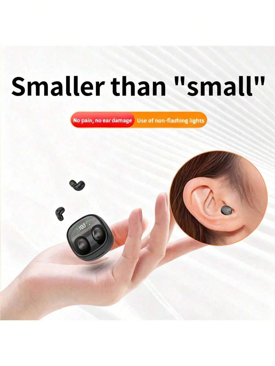 Nuevos auriculares inalámbricos invisibles mini, auriculares ultra pequeños y ocultos, tiempo de espera extra largo, con micrófono, adecuados tanto para hombres como para mujeres