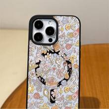 1 funda de teléfono de moda no incluye cordón ni soporte.. ‌ Funda para teléfono con un caprichoso diseño floral que presenta os de cuento de hadas y rosas, compatible con los modelos 17, 16, 15, 14, 13, 12 y 11 Pro, con protección a prueba de golpes. Regalo perfecto para familiares, amigos, cumpleaños y celebraciones de temporada. - Negro - Ver 7