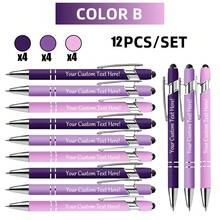 12/30pcs Personalized Engraved Metal Ballpoint Pen Set With Stylus Tip, Medium Nib, Custom Business Office Writing Pens, Personalized Graduation Keepsake - Sets - View 19