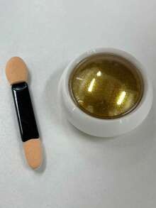 1克/包金色铬镜面指甲粉，金属金色闪粉美甲装饰粉，附赠1支眼影棒，指甲闪粉 - 彩色 - 查看 6