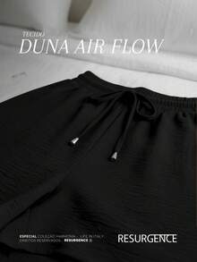 Women's Loose-Fitting High-Waisted Shorts With Elastic Waist, Comfortable, Duna Fabric, Casual, Chic, Everyday, Lightweight, Basic, Blogger Style, Knit Fabric, Faux Drawstring, Women's Fashion, Home, Beach, Vacation, Diary, Brunch, Travel, Spring, Summer - 巧克力棕 - 查看 2
