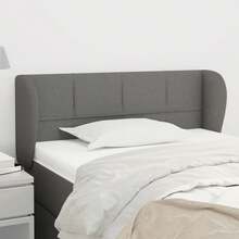 vidaXL Tête de lit con oreilles Gris foncé 103x23x78/88 cm tessuto - Grigio - Visualizzare 1