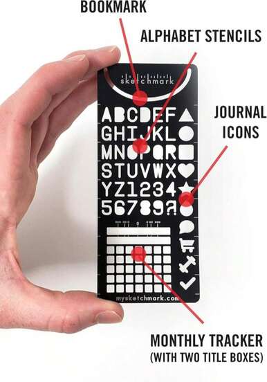 Sketchmark Journal Bookmark: Stainless Steel Journal Bookmark Stencil