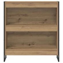 vidaXL Biblioteca de madera artesanal 80 x 30 x 155 cm Madera de ingeniería - Marrón - Ver 5