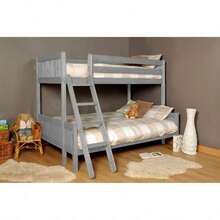 3ft 4ft Triple Wooden Bunk Bed In Various Colours - White - View 4