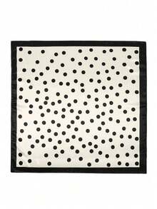 1 pieza Pañuelo cuadrado de 90 cm con estampado de lunares sencillo 2026, nueva bufanda primaveral para mujer, versátil como cinturón, decoración de bolso, diadema, pañuelo de moda - Multicolor - Ver 3
