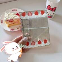 Sổ tay Ins Style Cream Strawberry M5, bìa cứng PVC, thích hợp để tự làm sổ kế hoạch, đựng được thẻ mini 3 inch. - Nhiều màu - Xem 6