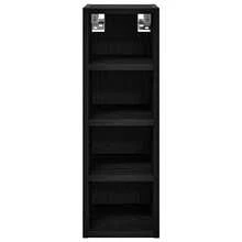 vidaXL Wandschrank mit Ablage, Schwarzeiche, 20 x 29,5 x 60 cm - Schwarz - Übersicht 5