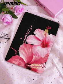 1pc Vintage Blue Hibiscus Flower Pattern Tablet Protective Case, Compatible With Apple IPad 10.2 Inch, IPad Pro 2021/2020, IPad 9th/10th Gen, IPad 11 Inch 11th Gen 2025, Galaxy Tab A8 10.5 Inch  Matepad 10. , Anti-Drop, With Pen Slot, Support Sleep/Wake - 多色-7 - 查看 1