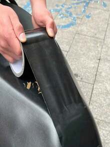 1卷重型黑色强力胶带，柔韧性好，不留残胶，全天候适用，可手撕 - 散装，适用于维修、工业和专业用途 - 黑色 - 查看 7