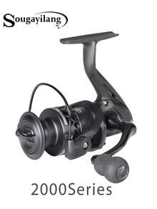 SOUGAYILANG 5.2:1 Gear Ratio Ultra-Light CNC Aluminum Alloy Spool EVA Handle Spinning Reel - Suitable For Bass/Trout, Lake/River, Perfect For Beginners And Fishing Enthusiasts - Black - View 14