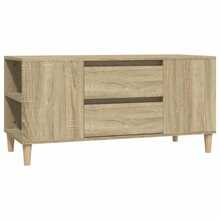 vidaXL Meuble TV Chêne sonoma 102x44,5x50 cm Bois d'ingénierie - Castanho - Ver 2