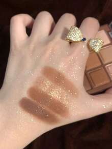 9-Color Eyeshadow Palette, Glitter Eye Shadow Powder Shimmer Eyeshadow Tray Shadow Palette - Multicolor - View 4