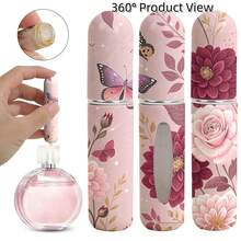 1pc Perfume Sample Bottles With Flowers And Butterfly Pattern On The Bottom, Reusable Delicate Water Mist Spray Bottle, Travel Perfume Spray Bottle, Multiple Patterns To Choose From, Birthday Gifts For Family And Friends, Holiday Gifts, Suitable For Travel Portable 5ml - X-AYPK-05 - Xem 8