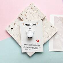 2pcs Resin Penguin Pocket Hug Encouragement Greeting Cards, Romantic Mini Love Token, Comes With Encouragement Card, Gift For Family, Friends, Christmas, Valentine's Day, Mother's Day, Birthday, Motivational Pocket Cards - Multicolor - View 7