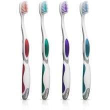 GUM Summit+ - cepillo para polvo de dientes suave, cerdas cónicas ultra finas para una eliminación más efectiva de la placa, cepillos de dientes extra suaves para adultos, 12 unidades(1 Count (Pack of 12)) - Multicolor - Ver 3