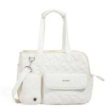 Transportín pequeño para mascotas para conejo y hámster - Bolsa plegable y transpirable con 3 lados de malla, 3 bolsillos, correa acolchada y antiescape para viajes y paseos veterinarios - Multicolor - Ver 12