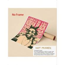 1PC Frameless Canvas Art Print Of Modern Rapper - Frameless Music Poster - Suitable For Living Room, Bedroom And Office Decoration - Canvas - Perfect Gift For Music Lovers And Hip-Hop Fans, Room Decoration Aesthetics, Room Decoration Supplies, Canvas Wall Art, Bedroom Decoration. ﻿ ﻿ - Multicolor - View 3