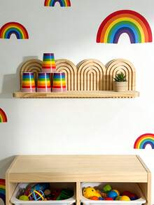 1 chiếc giá treo tường hình vòm bằng gỗ phong cách Bohemian, khung vòm cầu vồng bằng gỗ kiểu nhà nông thôn, giá treo cây cảnh mộc mạc, kệ sách treo tường đa năng, dễ lắp đặt, trang trí nhà cửa đa năng cho mọi mùa, quà tặng trang trí cầu vồng hiện đại phù hợp cho nhiều dịp - Áp dụng cho phòng ngủ, sách vở, phòng khách và tiền sảnh (Màu sắc và kiểu dáng ngẫu nhiên) - Màu be - Xem 8