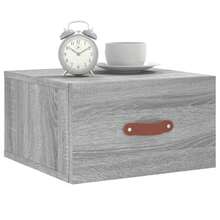vidaXL Comodino murale sonoma grigio 35x35x20 cm - Grigio - Visualizzare 3