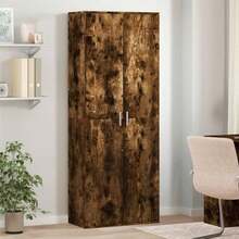 vidaXL Buffet haut chêne fumé 70x35x180 cm in legno d'ingénierie - Castano - Visualizzare 1
