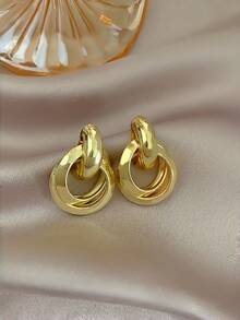 5 Pairs Luxury Geometric Faux Pearl Stud Earrings, Delicate Minimalist Floral Earring Set, Suitable For Women's Daily And Holiday Wear