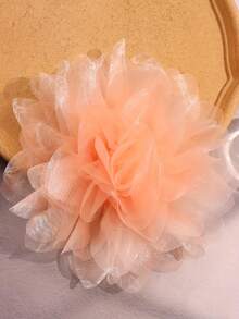 Ghim cài áo hình hoa lớn, thanh lịch, kiểu dáng retro, màu trơn, làm từ vải chiffon, kích thước 23cm, thích hợp để trang trí váy dạ hội, vest, váy cưới hoặc bikini. - Nhiều màu - Xem 16
