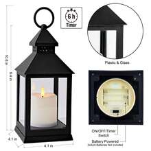 Retro Lantern Decor, LED Flickering Flameless Candle Battery Powered LED Hanging Lamp, Suitable For Indoor Outdoor Garden Patio Home Decor - Hand-held Candle Lantern - View 11