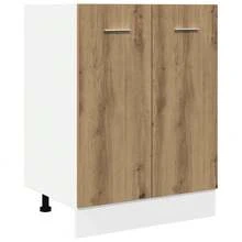 vidaXL Meuble bas "Lyon" Chêne artisanal 60 x 46 x 81,5 cm Bois d'ingénierie - Tabac - Voir 2