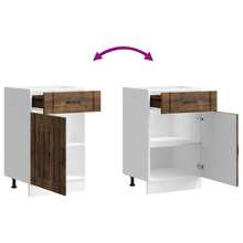 vidaXL Armário de cozinha Lucca chêne fumé bois ingénierie - Castanho - Ver 8