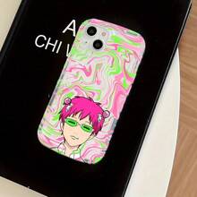 The D-Disastrous Life Of Saiki K Phone Case For  17 16e 16 15 14 13 12 11 Pro Max Mini Air XR XS X 7 8 Plus Shockproof Airbag Soft TPU Back Cover Funda Para  17 Pro Covers For  Cheap  17 Case Valentine's Day - 混合顏色 - 查看 5
