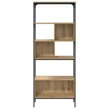 vidaXL Bibliothèque Chêne artisanal 76 x 33 x 188,5 cm - Tabac - Voir 5