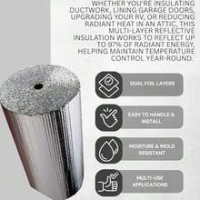 BP24010 Serie - Lámina de Aluminio para Aislamiento, Rollo 24 Pulgadas x 3 Metros, Reduce la Formación de Humedad, Sin Sustancias Dañinas, Fácil de Manejar - 24 pulgadas x 10 pies. - Ver 3