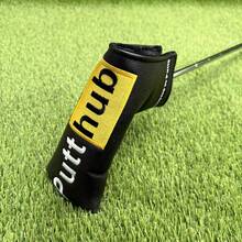 HubOUTTT 复古系列黑黄撞色刺绣推杆套，反面亮黄色皮革饰边，运动风格防刮保护套，高尔夫球场时尚防护装备 - 黑色 - 查看 7