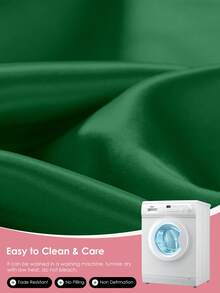 1pair Premium Silky Satin Envelope Pillowcases Set, 2 PCS/Pair Pillowcases, Soft Breatheable Wrink-Free Better For Hair Skin Sleep, Pillow Covers Without Filling, Machine Washable, Oeko-Tex Certified, Dark Green - Dark Green - View 7