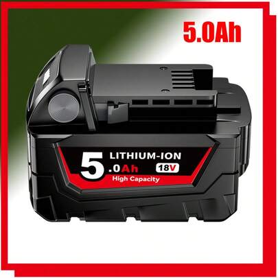 Replace Battery For Milwaukee M18 Battery 5.0Ah, Compatible With Milwaukee M18 Cordless Power Tools 18V Lithium